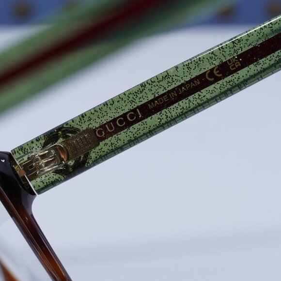 Final Price! Gucci GG0038ON 002 Havana/Green Eyeglasses 54mm - Picture 8 of 12